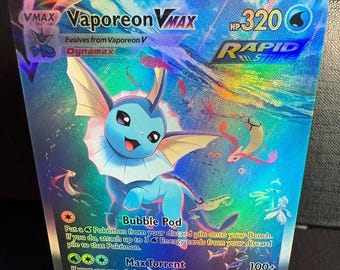 vaporeon vmax pokemon card value Full Art/Vaporeon V Premium Collection (181) 2021 Swsh Black Star Promo Vaporeon VMAX is perfect for recovering in the late game Amazon.com: Pokemon Cards: Vaporeon VMAX