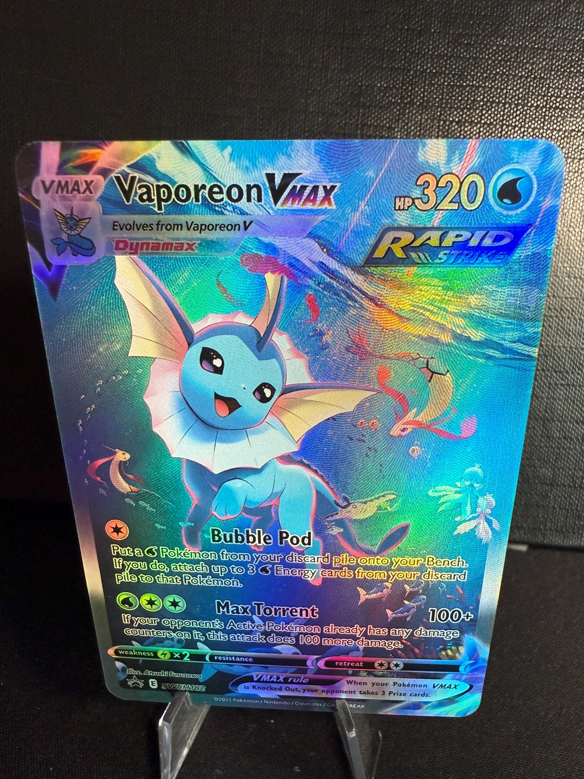 Vaporeon Vmax High Quality Proxy - Etsy
