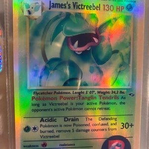 Cartão proxy Holo feito à mão do revival de James's victreebel Gym Heroes
