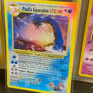 Cartão proxy holo feito à mão do renascimento dos heróis do ginásio de Paul's gyarados