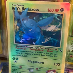 Cartão proxy Holo feito à mão do revival dos Heróis do Ginásio de Ash, heracross