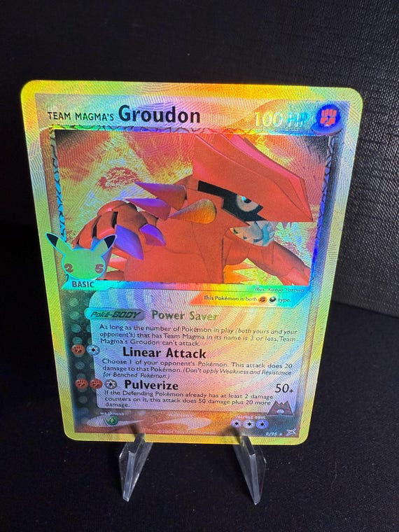 TEAM MAGMA'S Groudon Orica Pokmon Gx Vstar Vmax Handmade Holo Proxy Card -  Etsy