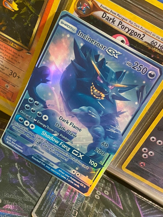 Shadow Rayquaza VMAX Full Art Holo Custom Trading Card 