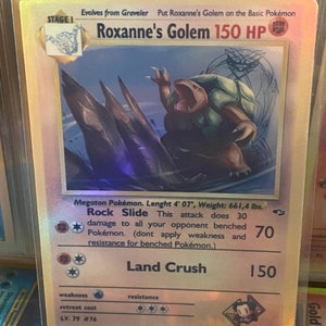 Cartão proxy Holo feito à mão do renascimento dos heróis do ginásio do golem de Roxanne