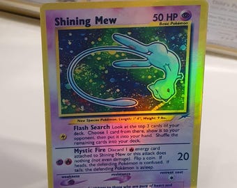 shining mew pokemon card EX Simplified Chinese 151 Journey Shiny Full Art Ultr  Meaning Less Art Inc Preserved in a tamper Shiny Mew 216/091 Holo Ultra