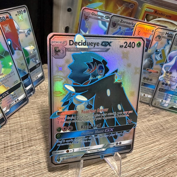 Decidueye GX hidden fates Pokémon gx vstar vmax Handmade Holo Proxy Card