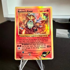 Rocket's Entei Gym Heroes Revival handgemachte Holo-Ersatzkarte
