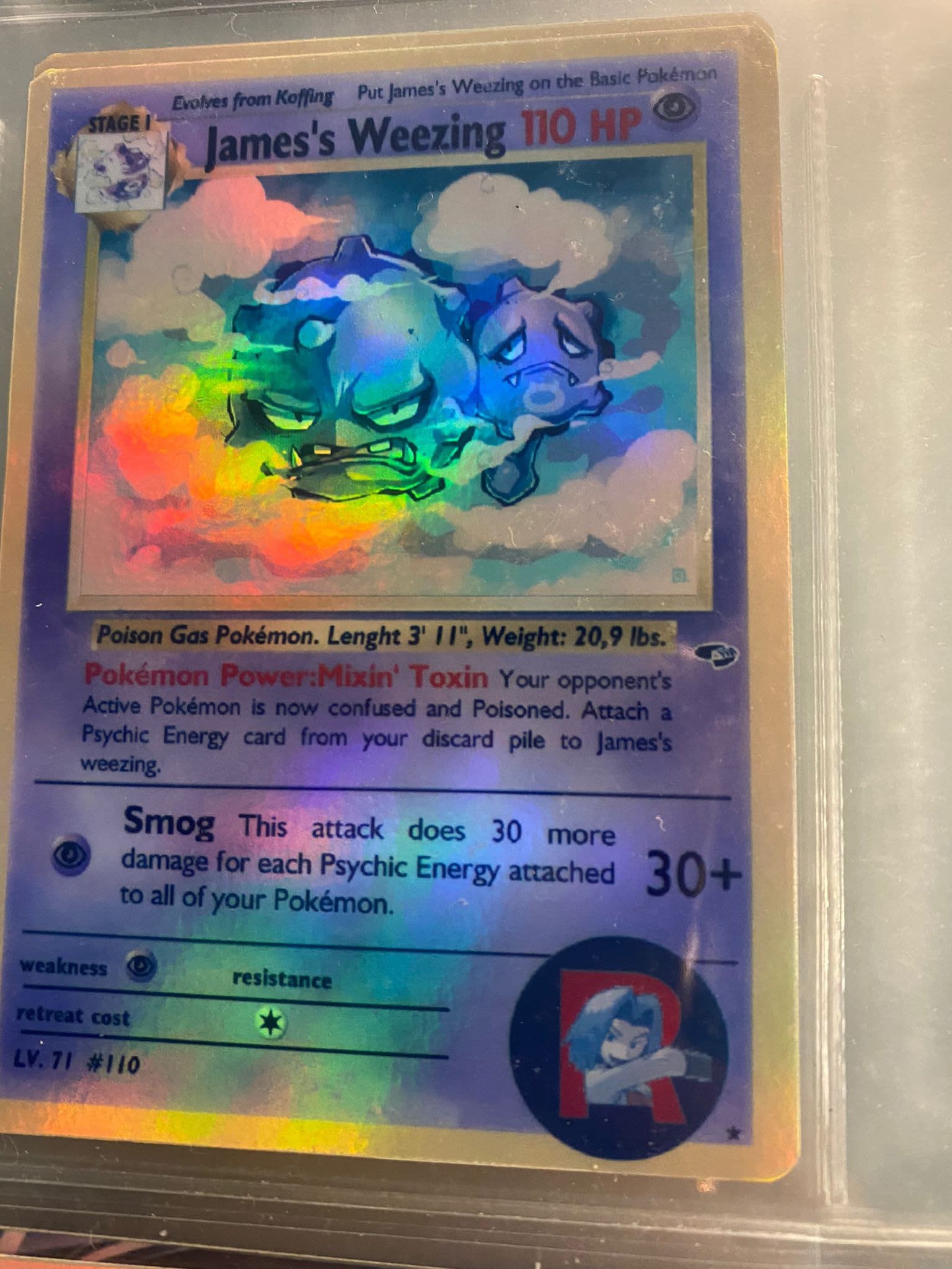 James's Weezing Gym Heroes Revival Handmade Holo Proxy Card - Etsy