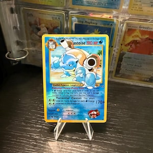 Cartão Proxy Holo feito à mão para reviver os Heróis do Ginásio Blastoise de Ash