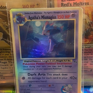 Cartão proxy Holo feito à mão do renascimento dos heróis do ginásio mismagius de Agatha