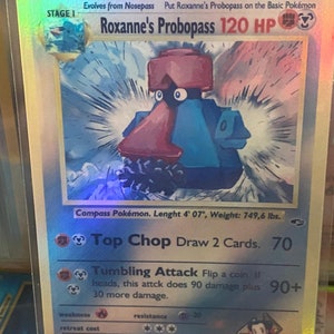 Probopass Gym Heroes revival de Roxanne Cartão proxy Holo feito à mão