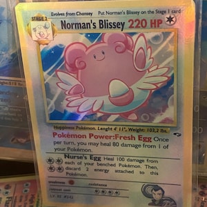Cartão proxy Holo artesanal do renascimento dos heróis do ginásio de Norman's blissey