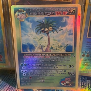 Cartão Proxy Holo feito à mão do exeggutor de Lance Gym Heroes