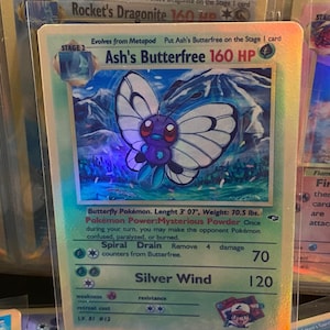 Ashs butterfreie Gym Heroes Revival handgemachte Holo-Ersatzkarte