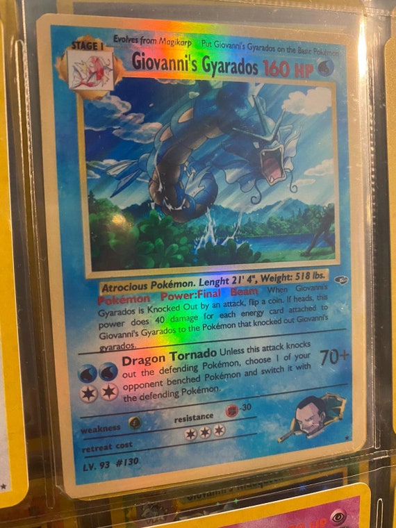 Giovannis's gyarados Gym Heroes revival Handmade Holo Proxy Card Giovannis's gyarados Gym Heroes revival Handmade Holo Proxy Card