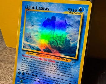 Light Lapras revival Handmade Holo Proxy Card