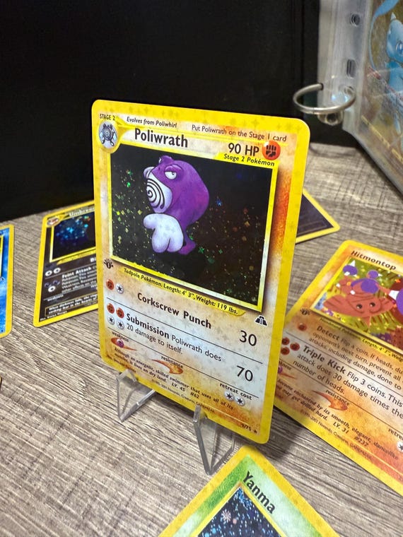 poliwrath holographic pokemon card Poliwrath Southern Islands Pokémon gx vstar vmax Handmade Holo Proxy Card