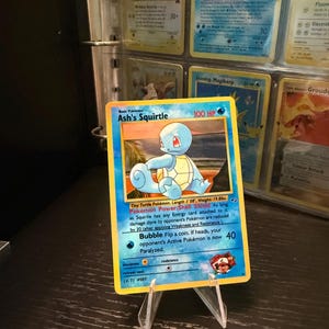 Cartão de Proxy Holo feito à mão do Ash's Squirtle Gym Heroes Revival