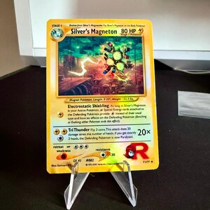 Cartão de proxy holográfico feito à mão do Silver's Magneton Gym Heroes Revival