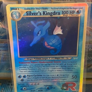 Cartão proxy Holo feito à mão do renascimento dos heróis do ginásio de Silver's kingdra