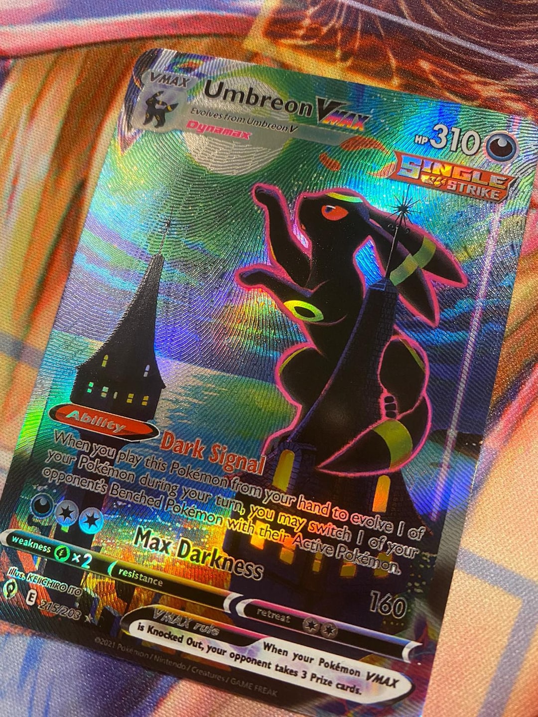 Umbreon VMAX Evolving Skies 215 High Quality Proxy Etsy 日本