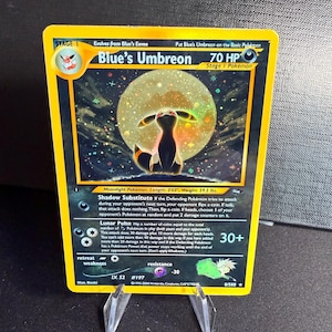 Blue es Umbreon Gym Heroes Revival Handgemachte Holo-Proxy-Karte