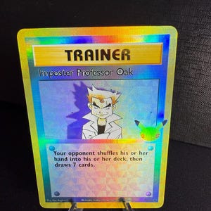 Imposter Professor Oak trainer orica Pokémon gx vstar vmax handgemaakte holo proxykaart