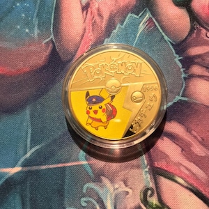 Moneda conmemorativa de oro Pokémon go Charizard Gx ex vmax mewtwo pikachu