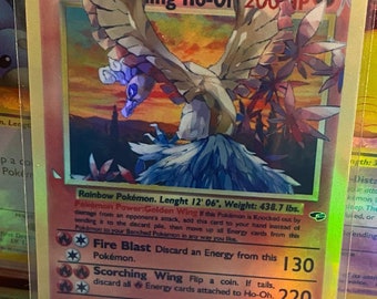 shining ho oh pokemon card Ho-oh Holographic Credit Card Skin style setup or your main portfolio 2017 Pokemon Sm Black Star