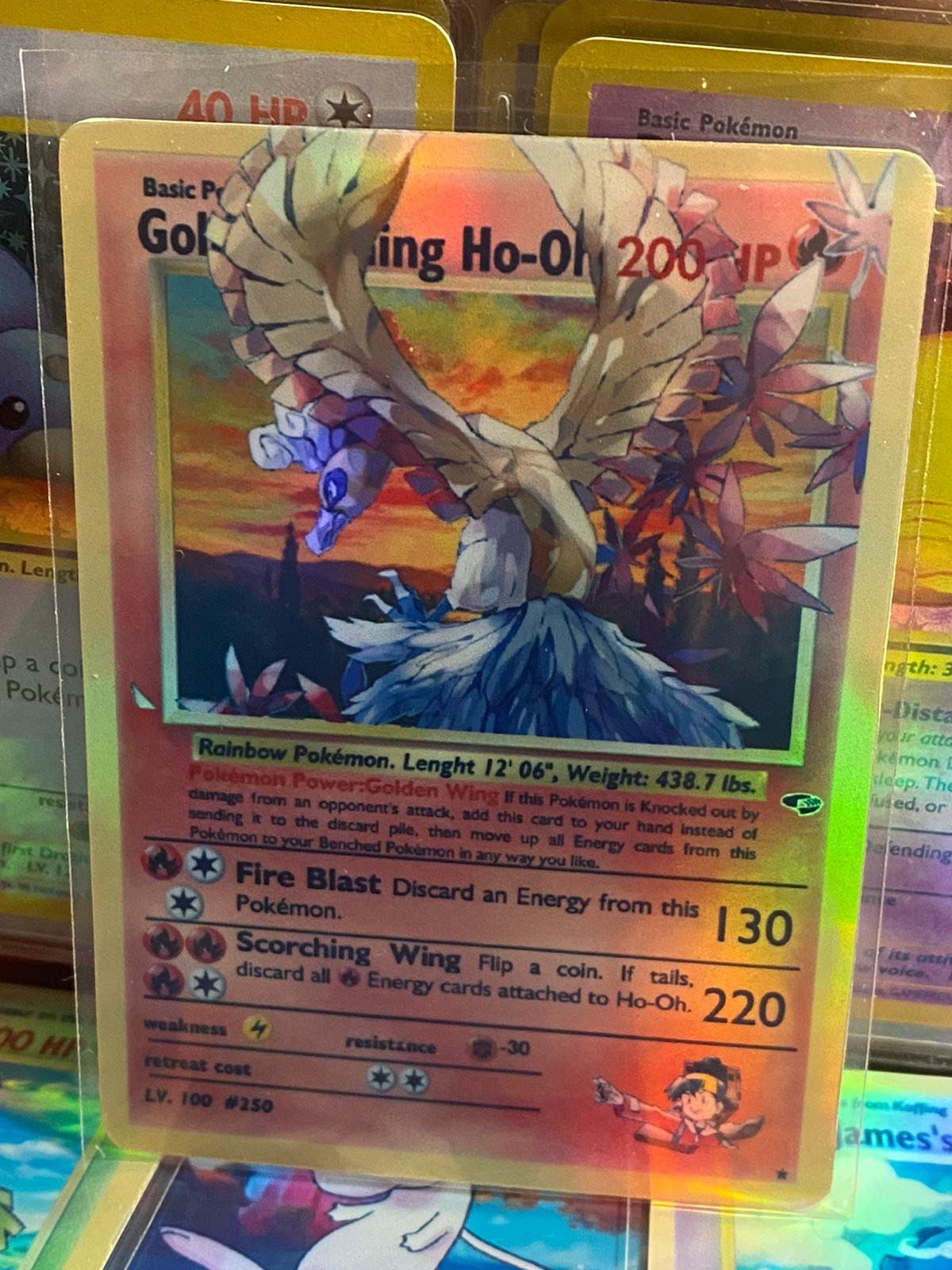 Pokemon Ho-oh Hooh Ho Oh GX Custom Full Art Metal Pokemon Card