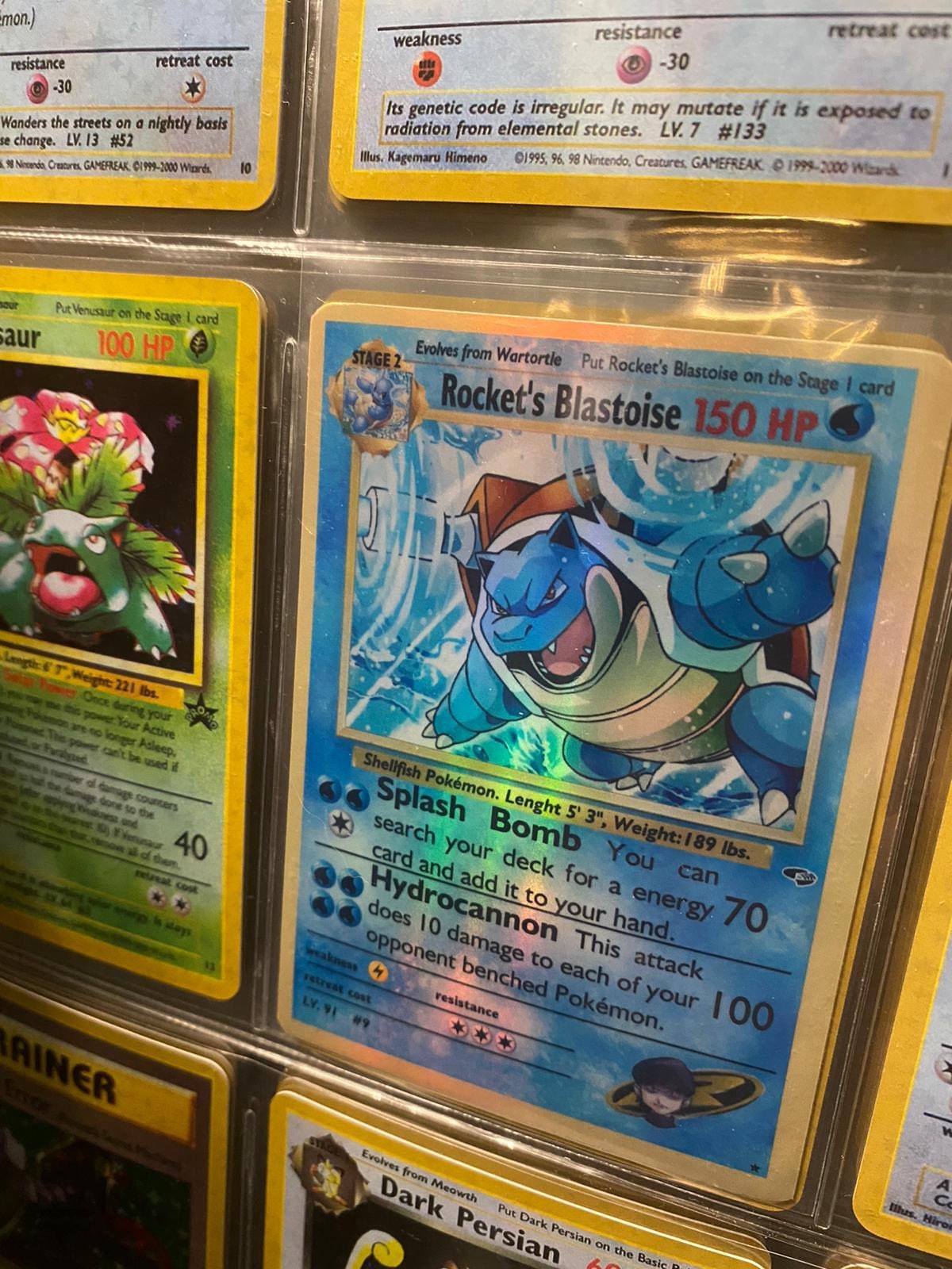 Rocket's Blastoise Gym Heroes Revival Handmade Holo Proxy Card - Etsy