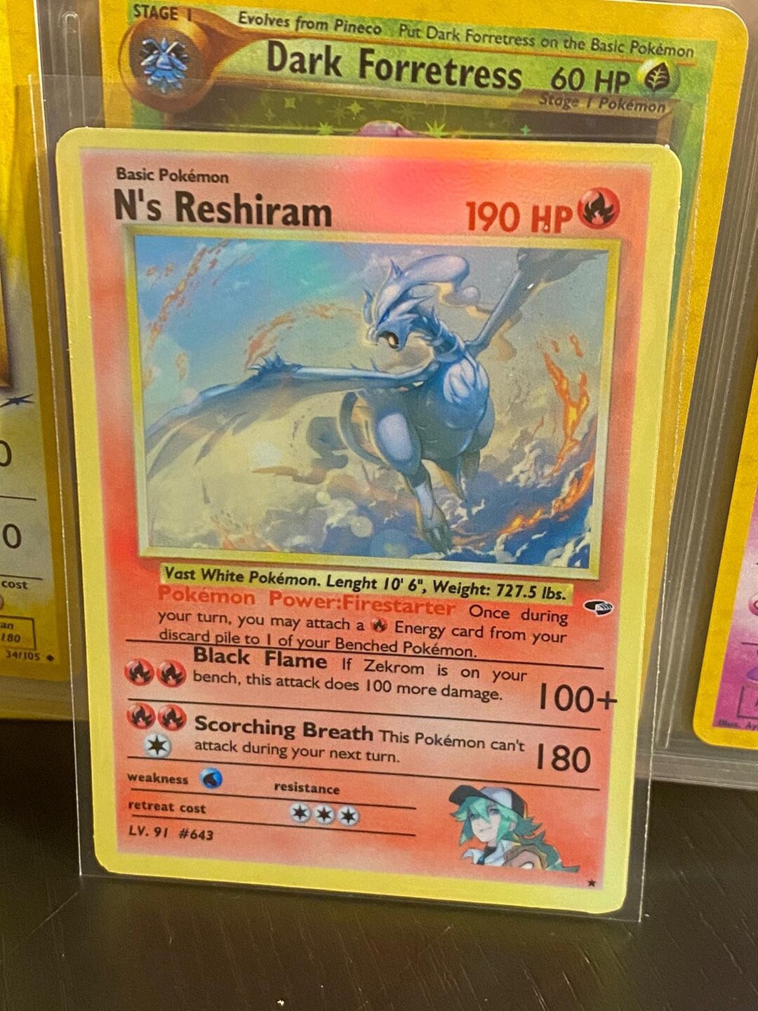Ns's Reshiram Gym Heroes Revival Handmade Holo Proxy Card - Etsy