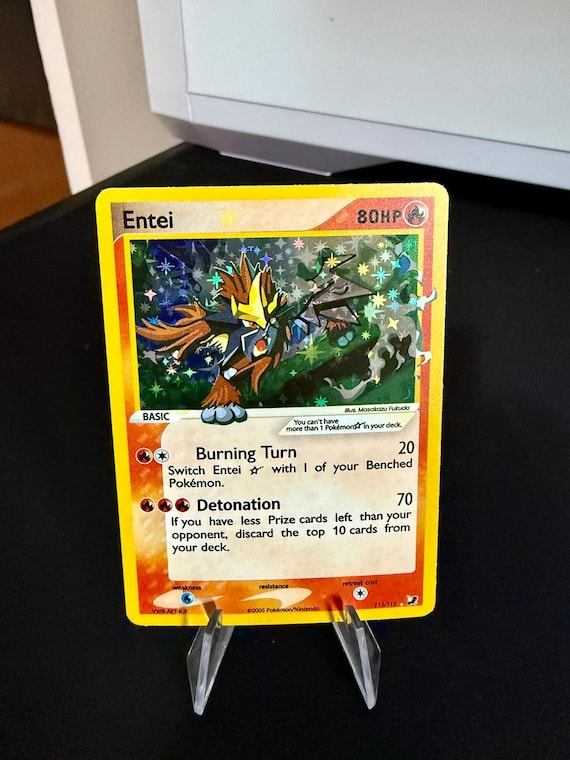 Entei gold star proxy orica Pokmon gx vstar vmax Handmade Holo Proxy Card