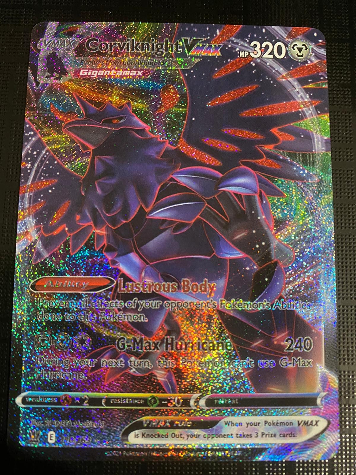 Corviknight Vstar Sword & Shield GX EX M MEGA Pokemon Orica Custom