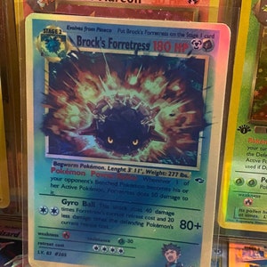 Cartão proxy Holo feito à mão do renascimento dos heróis do ginásio da fortaleza de Brock
