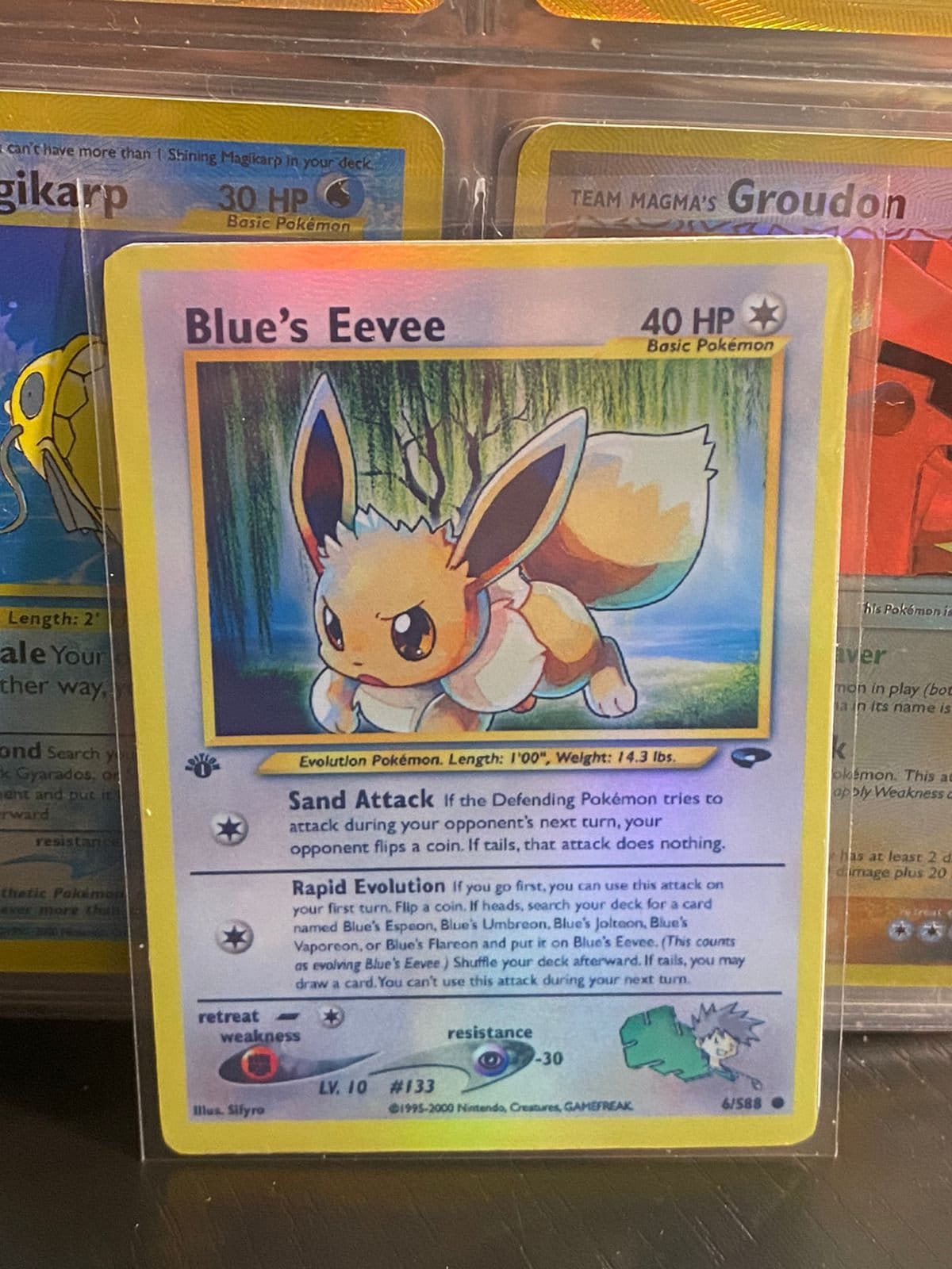 eevee pokemon card 1995 Lt. Surge's Eevee main image 1