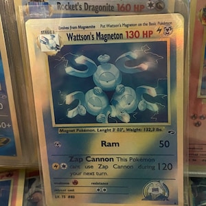 Cartão proxy Holo feito à mão do revival dos heróis do ginásio do magneton de Wattson