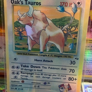 Oak's tauros Gym Heroes revival Cartão proxy Holo feito à mão