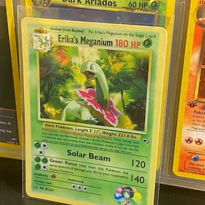 Cartão proxy Holo feito à mão do renascimento dos heróis do ginásio meganium de Erika