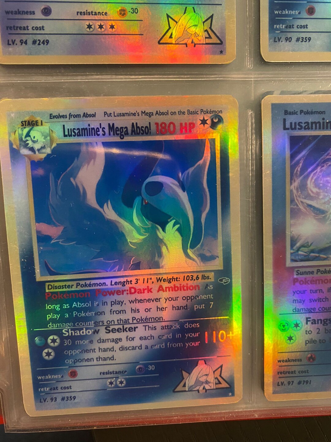 Lusamine's Mega Absol Gym Heroes Revival Handmade Holo Proxy Card - Etsy Lusamine's Mega Absol Gym Heroes Revival Handmade Holo Proxy Card - Etsy