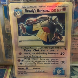 Cartão proxy Holo feito à mão do renascimento dos heróis do ginásio hariyama de Brawly