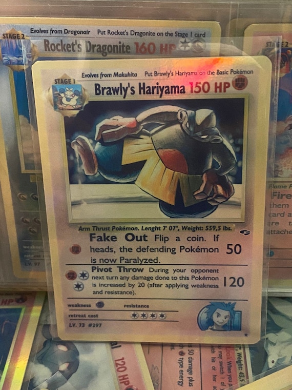 Brawly's Hariyama Gym Heroes Revival Handmade Holo Proxy Card - Etsy
