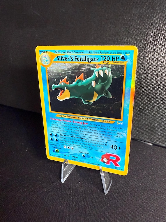 Silver's Feraligatr Gym Heroes Revival Handmade Holo Proxy Card - Etsy