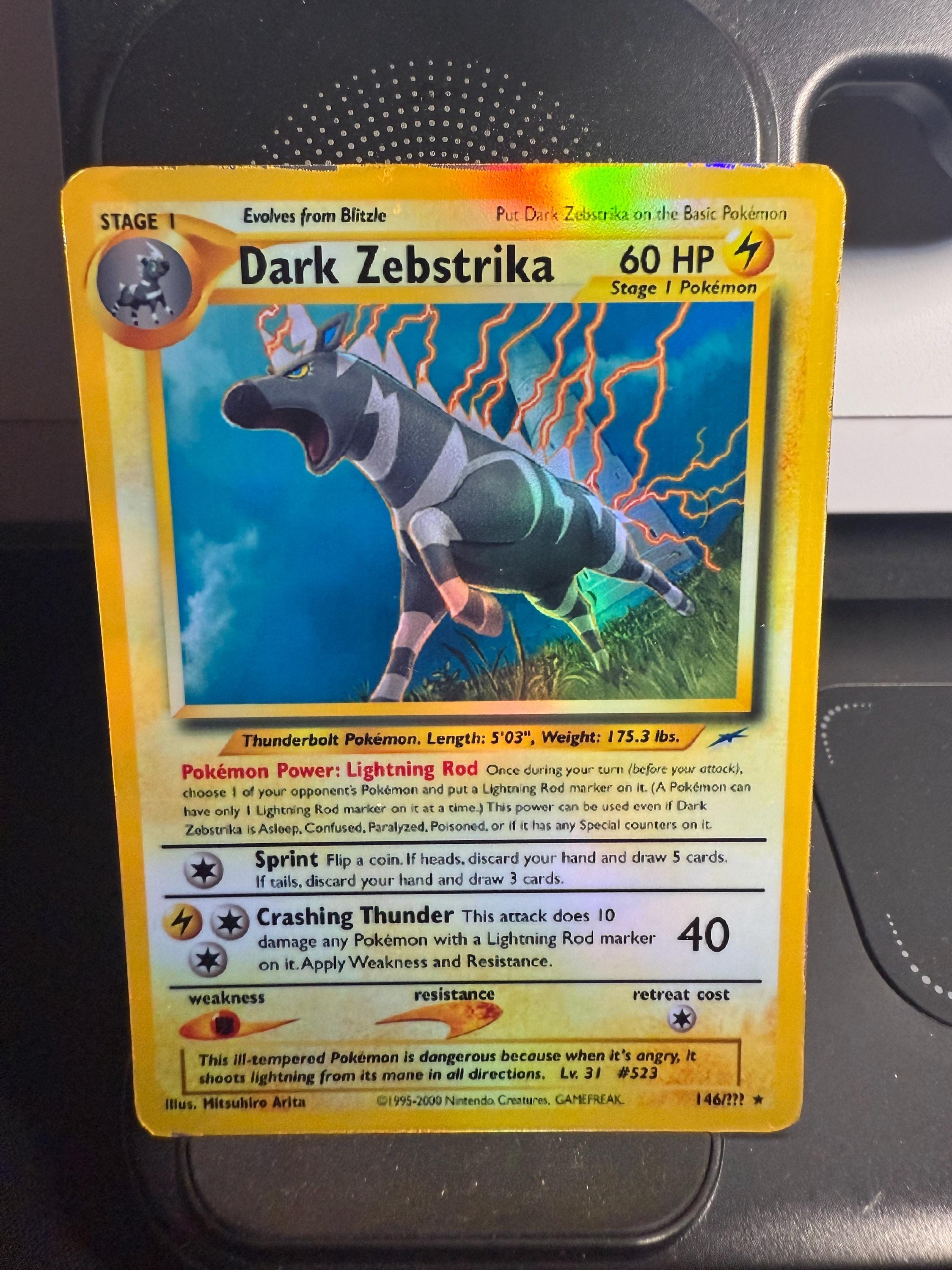 pokemon zebstrika card Pokemon Zebstrika - 82/214 - Rare Reverse Holo Card - SM8 Lost Thunder main image 0
