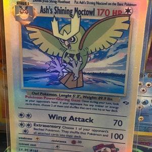 Cartão proxy Holo artesanal do renascimento dos heróis do ginásio brilhante de Ash