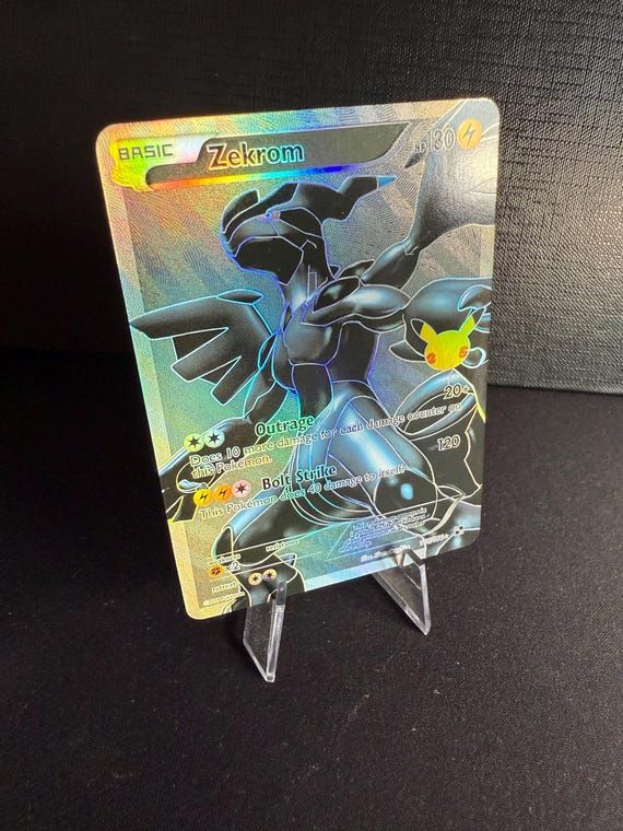 Zekrom Orica Pokmon gx vstar vmax Handmade Holo Proxy Card Zekrom Orica Pokmon gx vstar vmax Handmade Holo Proxy Card