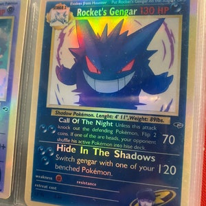 Cartão de Proxy Holo Feito à Mão do Rocket's Gengar Gym Heroes Revival
