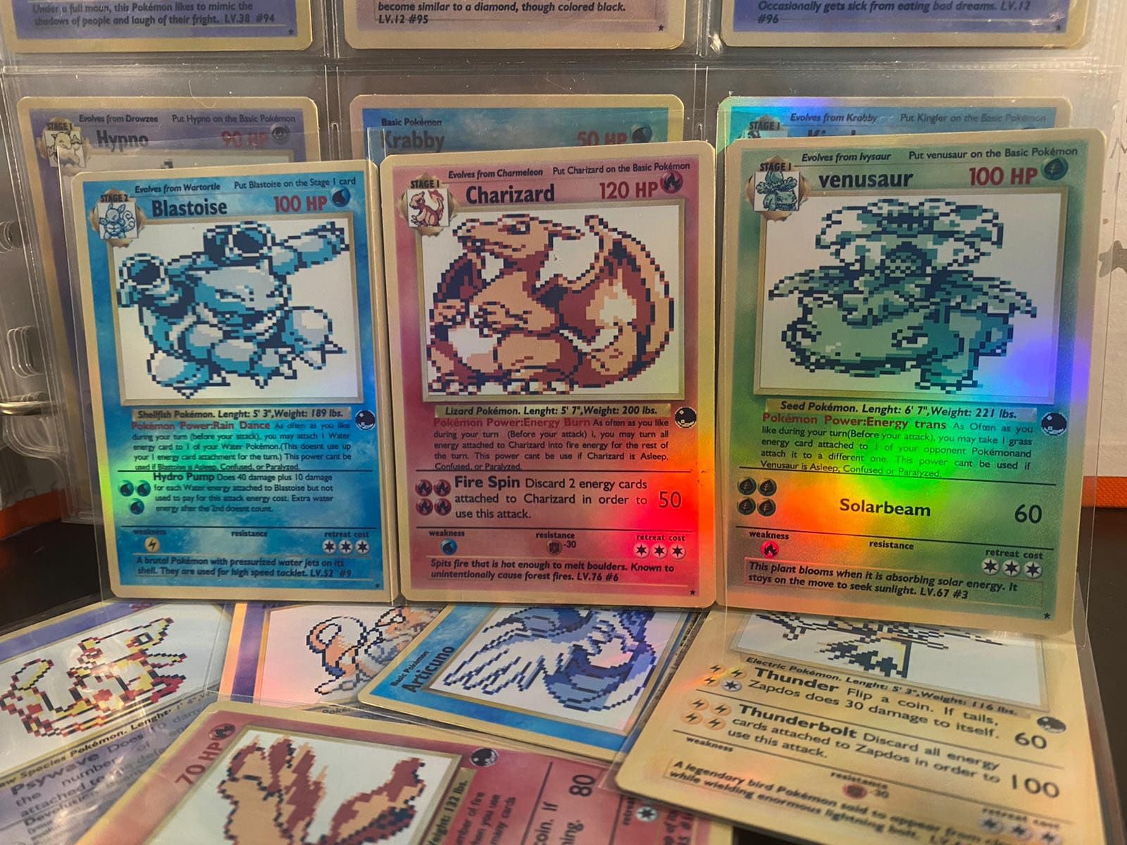 Bundle Moltres Zapdos Articuno Pokemon Card GB Sprite Art Gx 