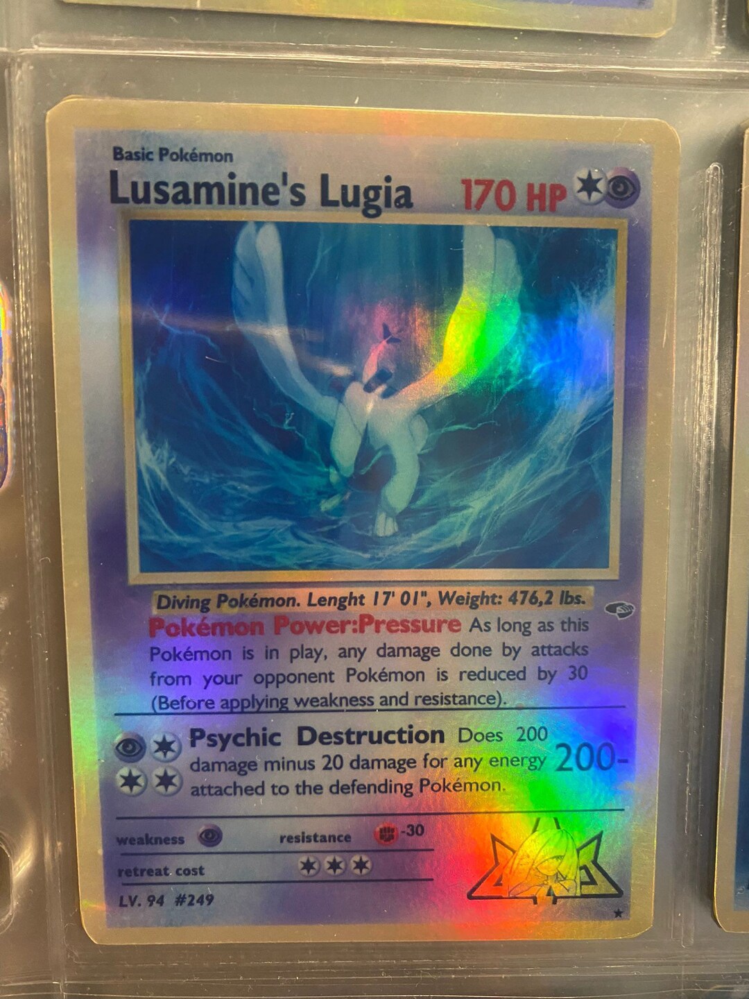Lusamine's Lugia Gym Heroes Revival Handmade Holo Proxy Card - Etsy Lusamine's Lugia Gym Heroes Revival Handmade Holo Proxy Card - Etsy