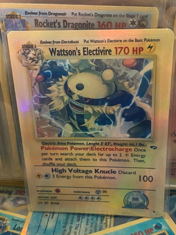 Wattson's Electivire Gym Heroes Revival Handmade Holo Proxy Card - Etsy  Hong Kong